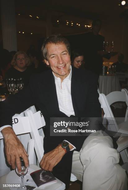 American television talk show host and journalist Charlie Rose at 'Art Walk', New York City, 2001.