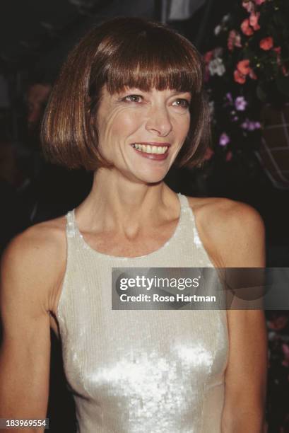 English editor-in-chief of American Vogue Anna Wintour attends the 'Salute To American Heroes Gala', 1995.