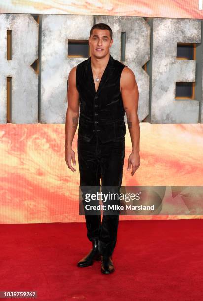Staz Nair attends the London premiere of "Rebel Moon - Part One: A Child Of Fire" at BFI IMAX Waterloo on December 07, 2023 in London, England.