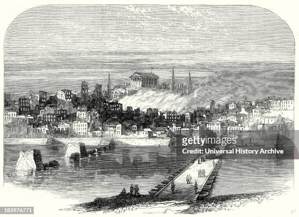 The Civil War In America: Richmond, Virginia, After Its Conquest, The City Of Richmond From The James River, 20 May, 1865