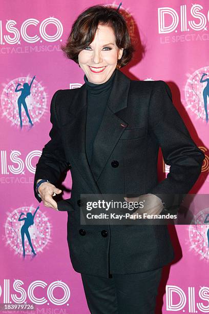Denise Fabre attends the 'Disco' photocall at the Folies Bergeres on October 10, 2013 in Paris, France.