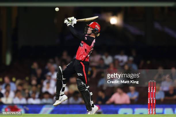Jake Fraser-McGurk of the Renegades bats during the BBL match between Sydney Sixers and Melbourne Renegades at Sydney Cricket Ground, on December 08...