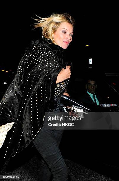 Kate Moss attends the Rimmel London 180 Years of Cool party at The London Film Museum on October 10, 2013 in London, England.