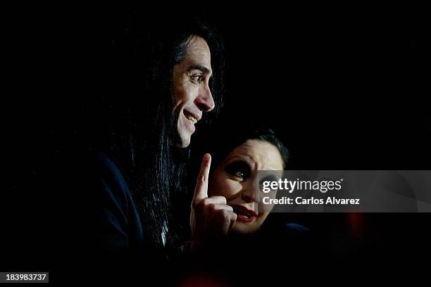 Singer Alaska and her husband Mario Vaquerizo attend the Vanity Fair 5th anniversary paty at the Santa Coloma Palace on October 10, 2013 in Madrid,...