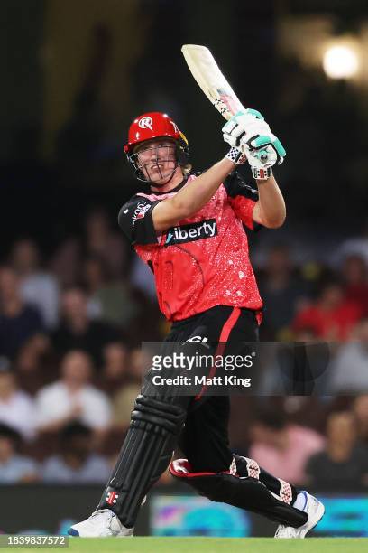 Will Sutherland of the Renegades bats during the BBL match between Sydney Sixers and Melbourne Renegades at Sydney Cricket Ground, on December 08 in...