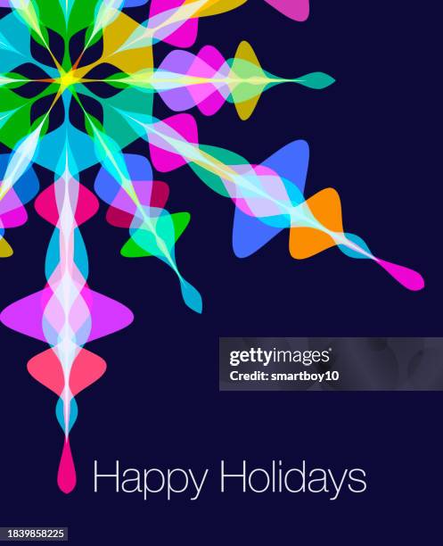 happy holidays - kaleidoscope pattern stock illustrations