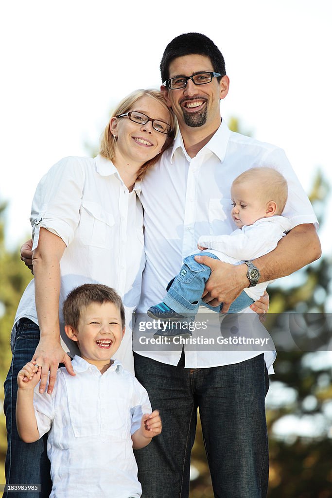 Family with White Shirts