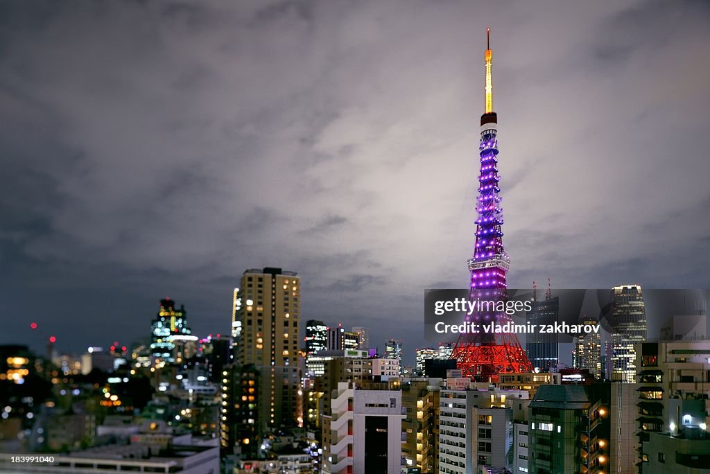 Tokyo Tower  view at night