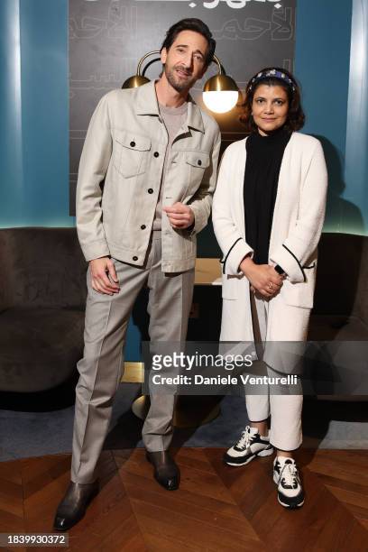 Adrien Brody and Shivani Pandya Malhotra attend the In Conversation with Adrien Brody at VOX cinema during the Red Sea International Film Festival...
