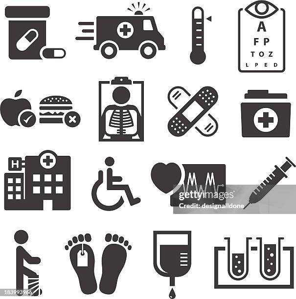ilustrações, clipart, desenhos animados e ícones de ícones de saúde e medicina - ambulance