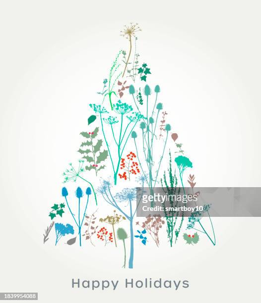 happy holidays - sheep sorrel stock illustrations