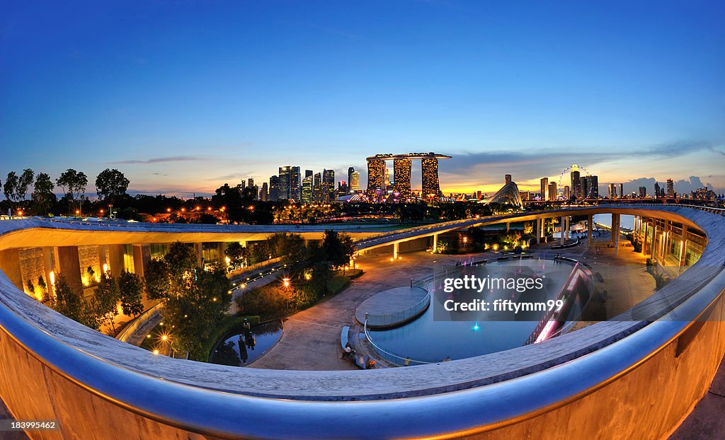 Singapore Marina Barrage reservoir