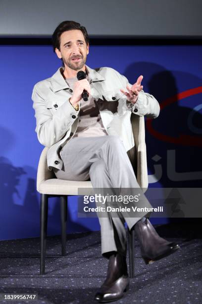 Adrien Brody attends the In Conversation with Adrien Brody at VOX cinema during the Red Sea International Film Festival 2023 on December 08, 2023 in...