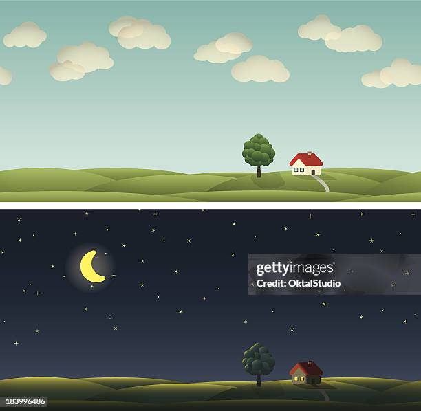 land paysage - hangtag stock-grafiken, -clipart, -cartoons und -symbole