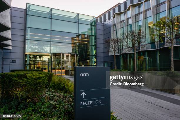 The headquarters of Arm Holdings Plc in Cambridge, UK, on Tuesday, Nov. 28, 2023. ARM Chief Executive Officer Rene Haas says the firm is positioned...