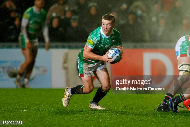 Tom Whiteley of Leicester Tigers looks on during the Gallagher Premiership Rugby match between Leicester Tigers and Newcastle Falcons at Mattioli...