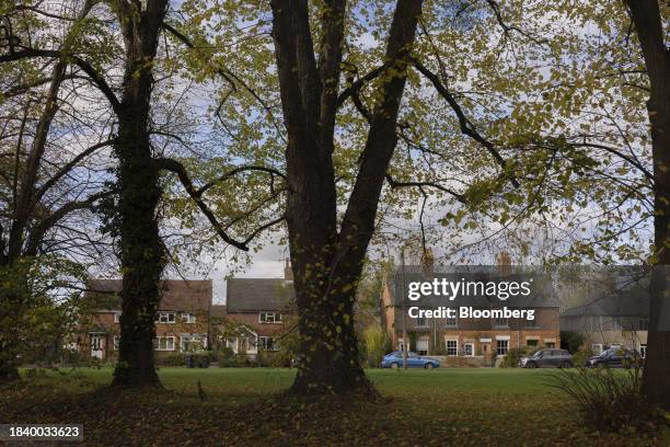 Houses opposite a park in Steventon, UK, on Wednesday, Nov. 15, 2023. Thames Water, Britain's biggest water supplier and among its most leveraged,...