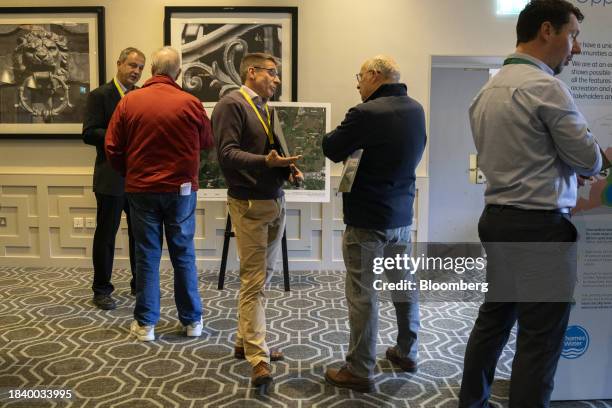 Representatives from Thames Water Ltd. Engage with local residents in a community drop-in session for the proposed reservoir in Abingdon, near...