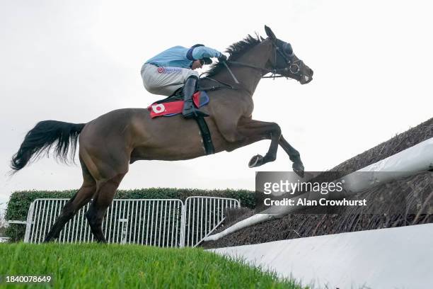 Harry Skelton riding Mount Tempest clear the last to win The Best Odds On The Betfair Exchange Handicap Chase at Sandown Park Racecourse on December...