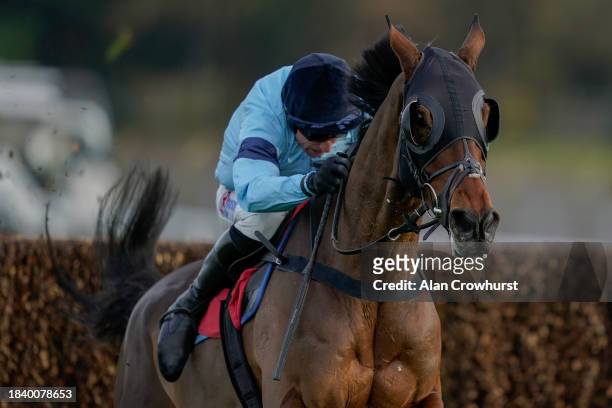 Harry Skelton riding Mount Tempest clear the last to win The Best Odds On The Betfair Exchange Handicap Chase at Sandown Park Racecourse on December...