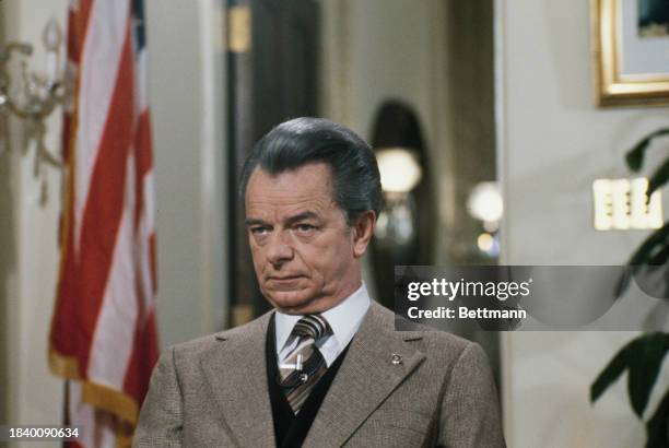 Senator Robert Byrd of West Virginia pictured in his office at the Capitol in Washington DC, January 20th 1979.