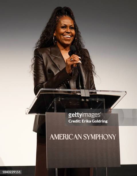 Michelle Obama attends the American Symphony New Orleans Premiere on December 07, 2023 in New Orleans, Louisiana.
