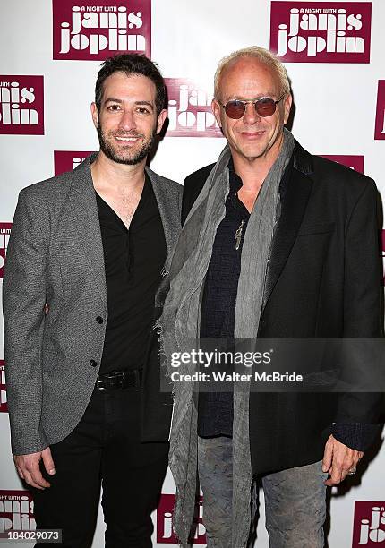 Ross Seligman and Randy Johnson attends "A Night With Janis Joplin" Broadway opening night after party at Buca di Beppo on October 10, 2013 in New...