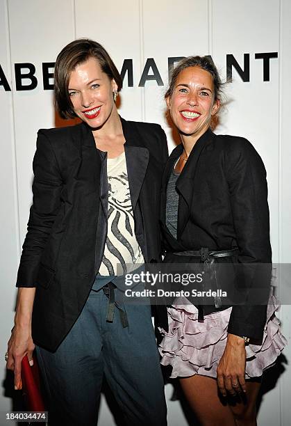 Actress Milla Jovovich and designer Isabel Marant attend Isabel Marant & Milla Jovovich BBQ party to celebrate the 1st Year of he LA Shop at Isabel...