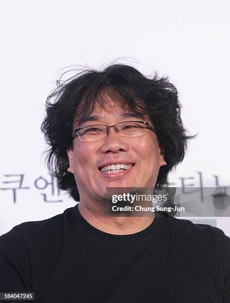 Director Bong Joon-Ho attends the Open Talk at the Busan Cinema Center Square Outdoor Stage during the 18th Busan International Film Festival on...