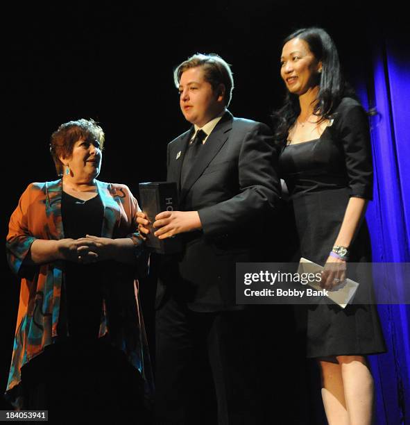 Deborah Lin, Michael Gandolfini and Johanna Antonacci attends the Wounded Warrior Project Carry Forward Awards Show at Club Nokia on October 10, 2013...