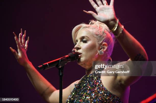 Joelle James performs onstage during iHeartRadio z100's Jingle Ball 2023 - Pre Show at The Hammerstein Ballroom at The Manhattan Center on December...
