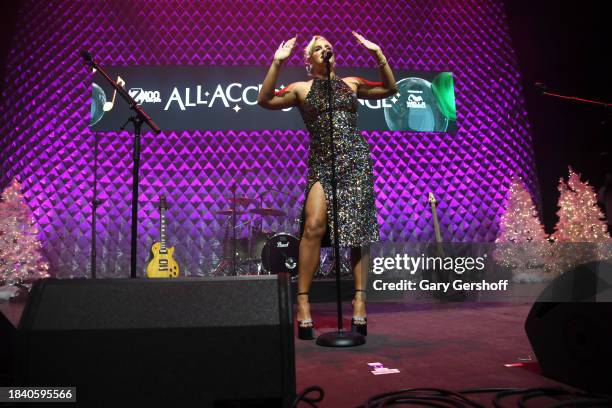 Joelle James performs onstage during iHeartRadio z100's Jingle Ball 2023 - Pre Show at The Hammerstein Ballroom at The Manhattan Center on December...