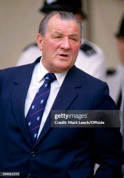 Charity Shield Football - Liverpool v Manchester United, Bob Paisley watches from the stands.