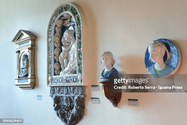 General view of Andrea Della Robbia Hall at Bargello Museum site of the Medal Collection exhibition and Baroque Hall at Bargello Museum on December...