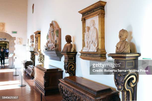General view of Andrea Del Verrocchio Hall at Bargello Museum site of the Medal Collection exhibition and Baroque Hall at Bargello Museum on December...