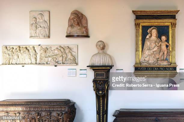 General view of Andrea Del Verrocchio Hall at Bargello Museum site of the Medal Collection exhibition and Baroque Hall at Bargello Museum on December...