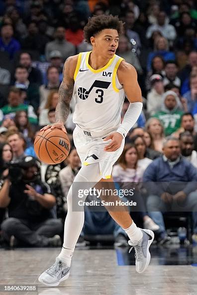 Keyonte George Hair Keyonte George of the Utah Jazz controls the ball during the second ...