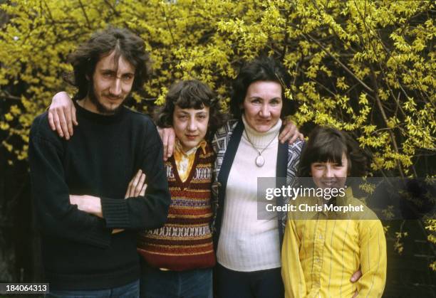 1st APRIL: Pete Townshend, guitarist with rock group The Who posed with his mother Betty Townshend and his two younger brothers Paul Townshend and...