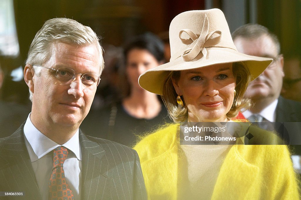 King Philippe And Queen Mathilde Of Belgium Visit Province Of Liege