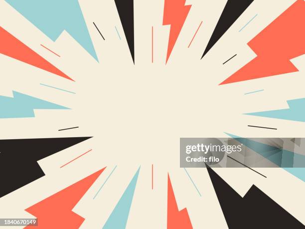 lightning bolt excitement blast abstract background - lightening bolt backgrounds stock illustrations