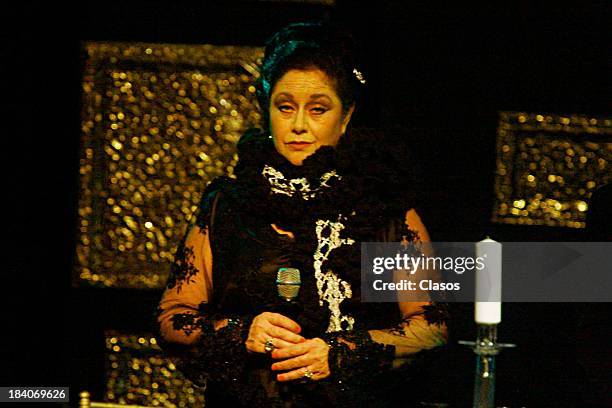 Angelica Aragon performs during the release of the play Su Majestad el Bolero at the National Auditorium on October 11, 2013 in Mexico City, Mexico.