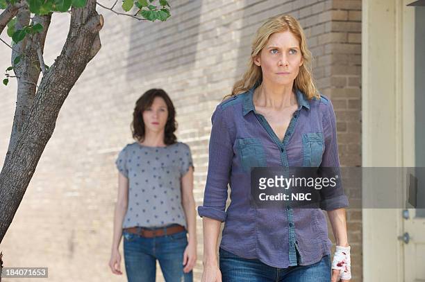 One Riot, One Ranger" Episode 205 -- Pictured: Jessica Collins as Cynthia, Elizabeth Mitchell as Rachel Matheson --