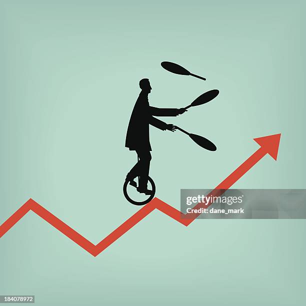 juggling - cash flow stock illustrations