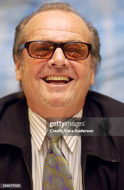 Jack Nicholson during About Schmidt Press Conference with Jack Nicholson, Alexander Payne, Kathy Bates, Hope Davis and Dermot Mulroney at The Four...