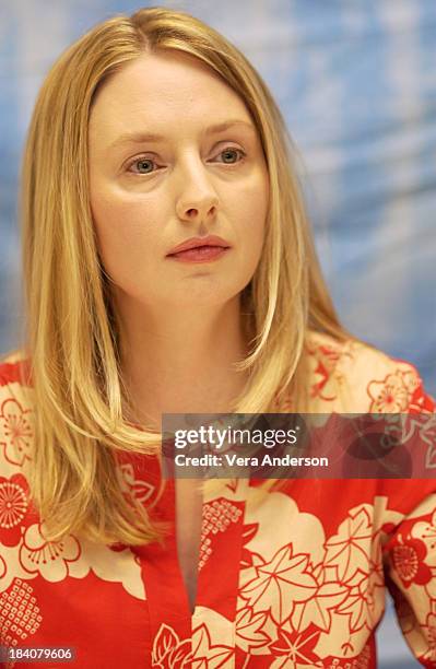 Hope Davis during About Schmidt Press Conference with Jack Nicholson, Alexander Payne, Kathy Bates, Hope Davis and Dermot Mulroney at The Four...