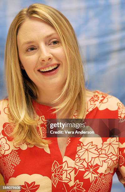 Hope Davis during About Schmidt Press Conference with Jack Nicholson, Alexander Payne, Kathy Bates, Hope Davis and Dermot Mulroney at The Four...