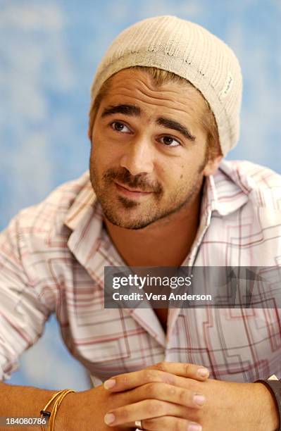 Colin Farrell during S.W.A.T. Press Conference with Colin Farrell, Samuel L. Jackson and Michelle Rodriguez at The Four Seasons Hotel in Beverly...