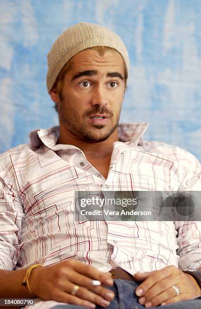 Colin Farrell during S.W.A.T. Press Conference with Colin Farrell, Samuel L. Jackson and Michelle Rodriguez at The Four Seasons Hotel in Beverly...