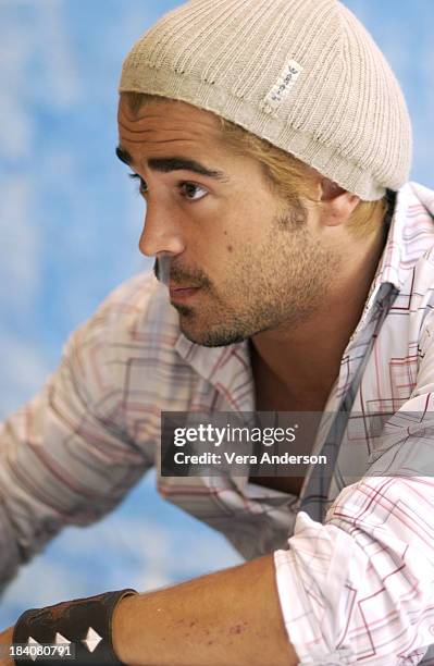 Colin Farrell during S.W.A.T. Press Conference with Colin Farrell, Samuel L. Jackson and Michelle Rodriguez at The Four Seasons Hotel in Beverly...