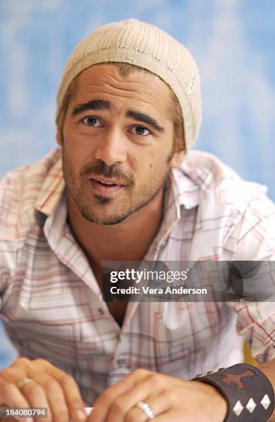 Colin Farrell during S.W.A.T. Press Conference with Colin Farrell, Samuel L. Jackson and Michelle Rodriguez at The Four Seasons Hotel in Beverly...